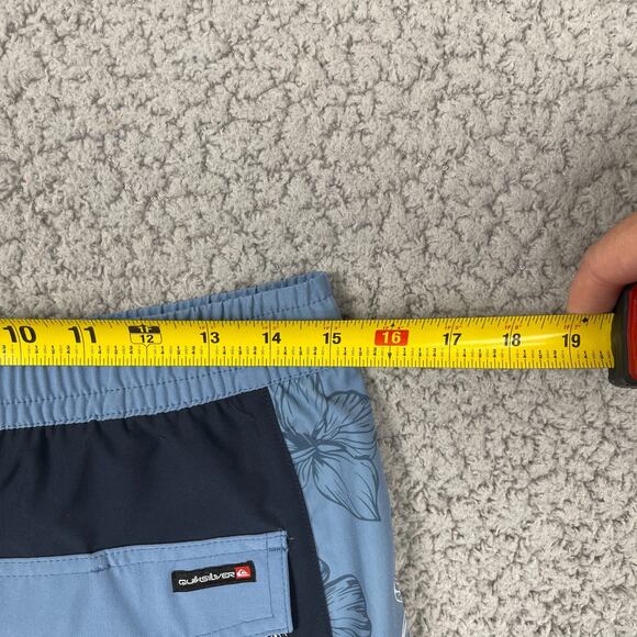 QuikSilver Eclipse Volley Trunks Mens S Floral Lined Drawstring Swim $80 MSRP - Picture 8 of 10